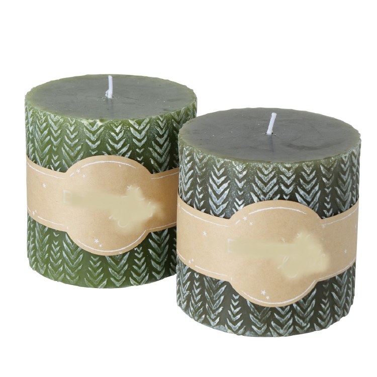 MAVIE PILLAR CANDLE GREEN
