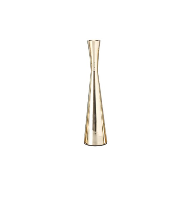 GOLD CONE CANDLE HOLDER-SM