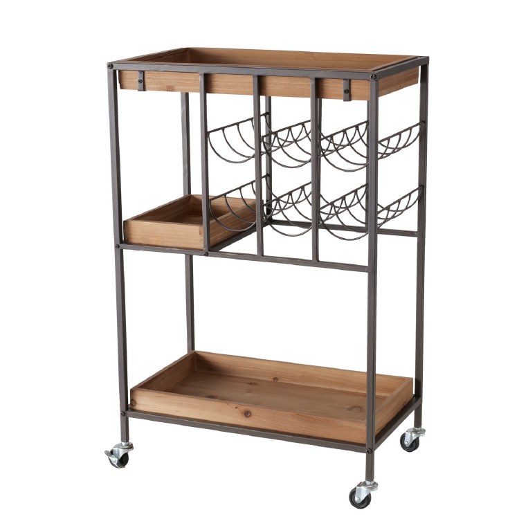 MINOLA WOOD & METAL TROLLEY