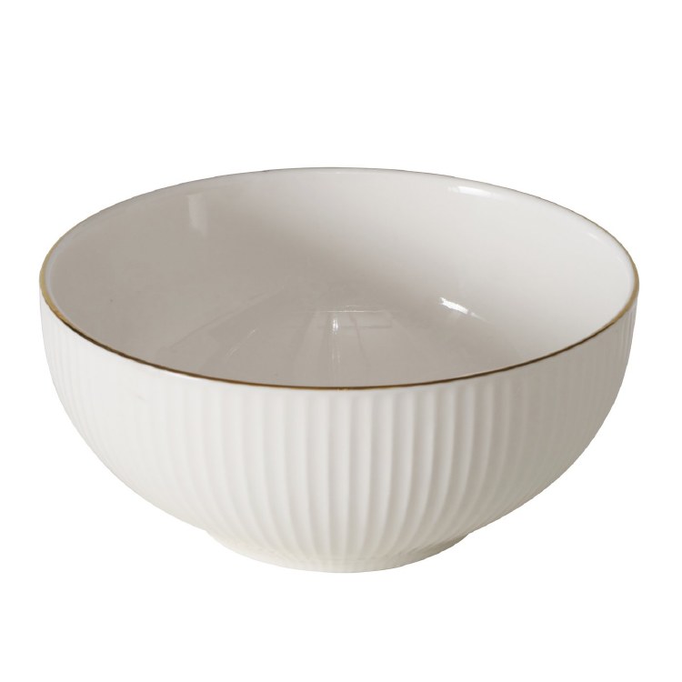 KELLY CEREAL BOWL W/GOLD RIM