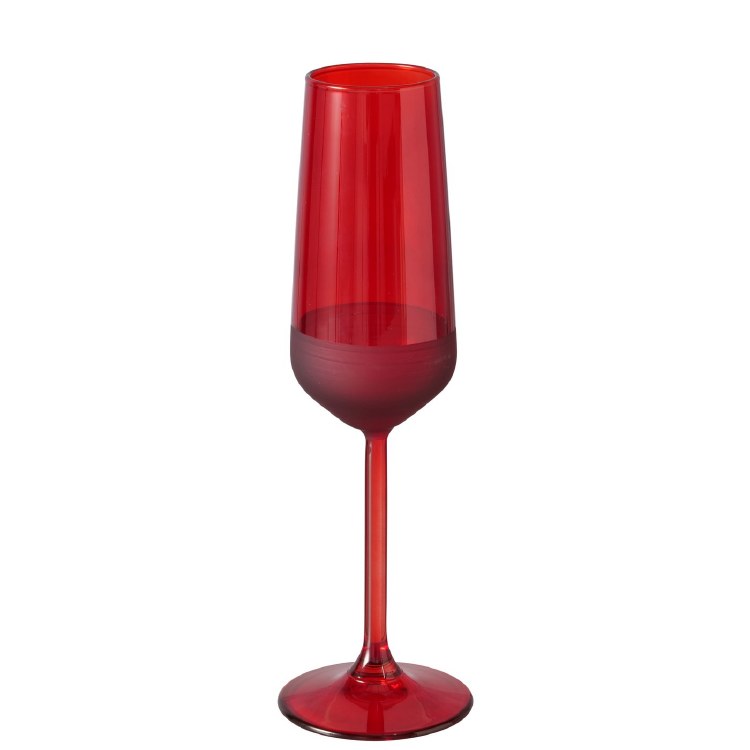 MOLUNA RED CHAMPAGNE GLASS