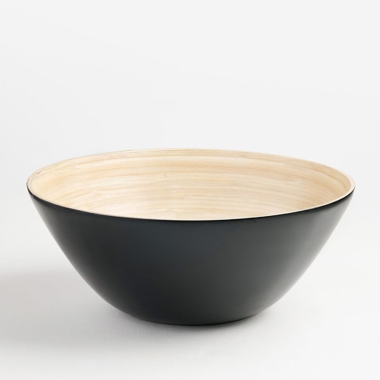 BAMBOO BLACK BOWL-LARGE