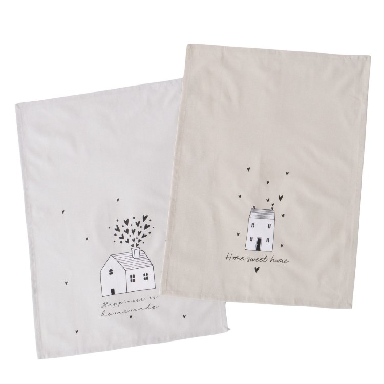 HOMA BEIGE & GREY KITCHEN TOWEL