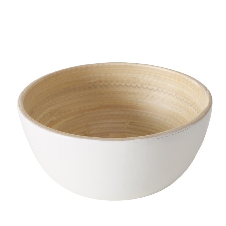 BAMBO BOWL-NATURAL & WHITE