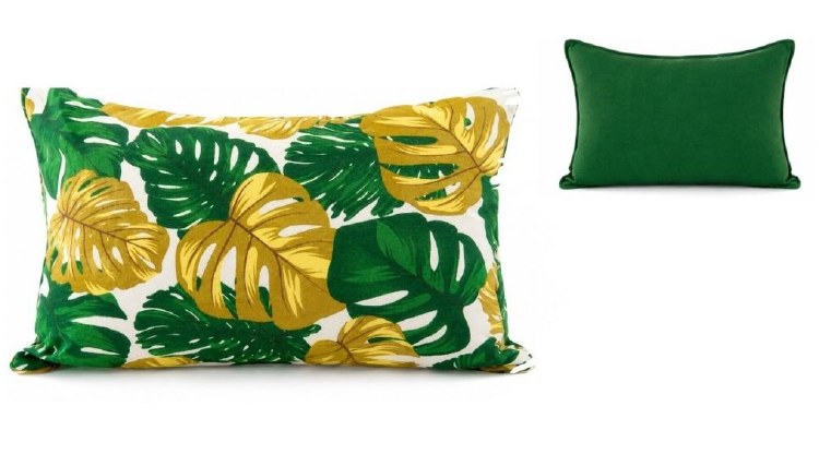 MONSTERA LEAF LUMBAR CUSHION