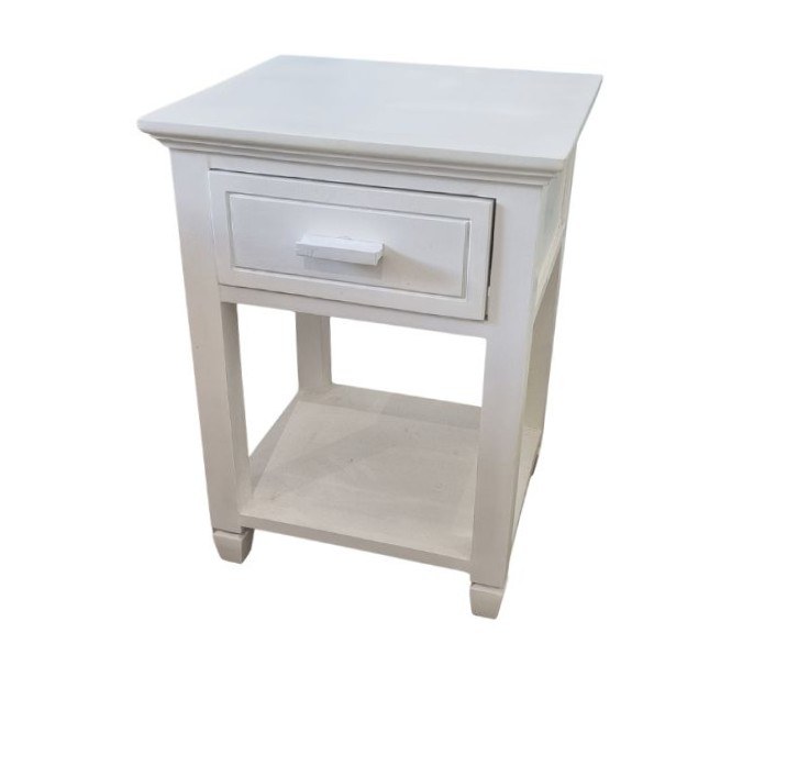 WHITE WOOD NIGHTSTAND