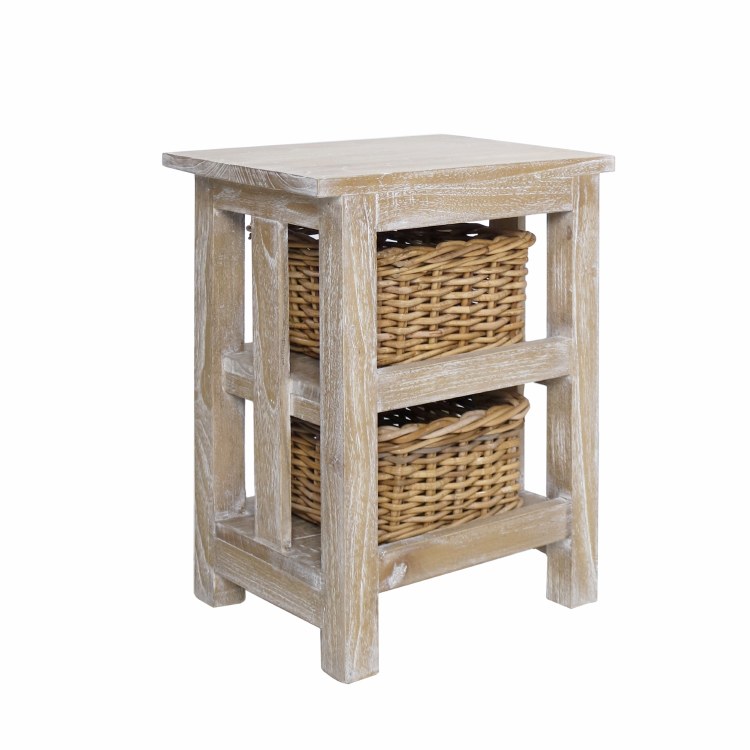 BLORA SIDE TABLE  WITH 2 BASKETS