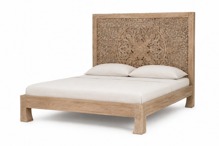 MONIKA KING BED-NATURAL