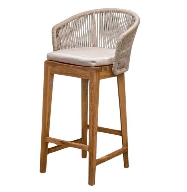 LUICIA WOOD & ROPE BARSTOOL