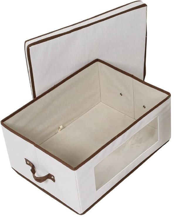 RECTANGLE STORAGE BOX W/LID-NATURAL