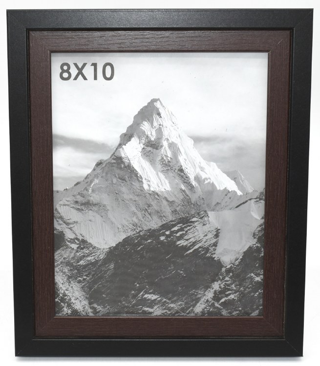 2 -TONE BLACK & BROWN PICTURE FRAME
