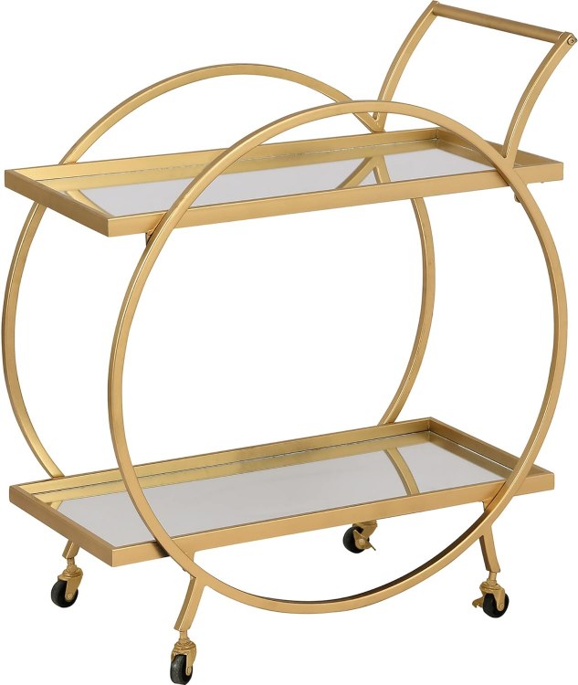 BARCART GOLD W/MIRROR