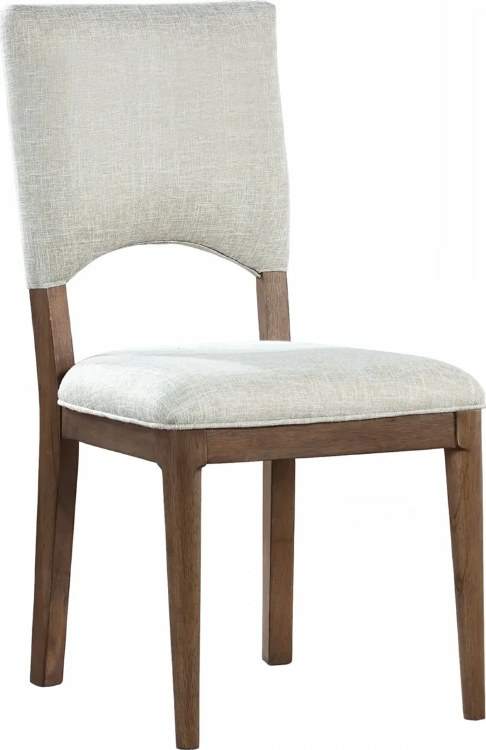 CHERRY DINING CHAIR W/IVORY SEAT
