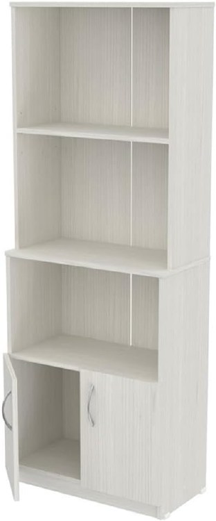 OAK BOOKCASE W/2 SHELVES & 2 DOORS