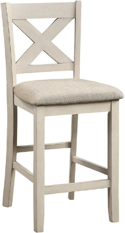 ANTIQUE WHITE BARSTOOL