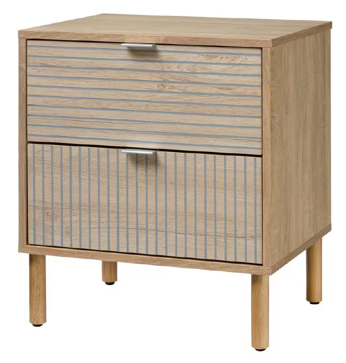 NIGHTSTAND 2 DRAWER NATURAL