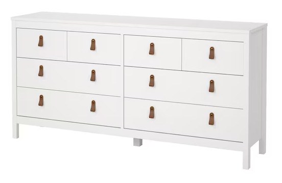 DRESSER WHITE 8 DRAWER