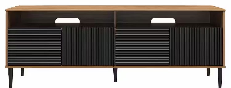 BLACK WALNUT TV STAND W/2 DRAWERS