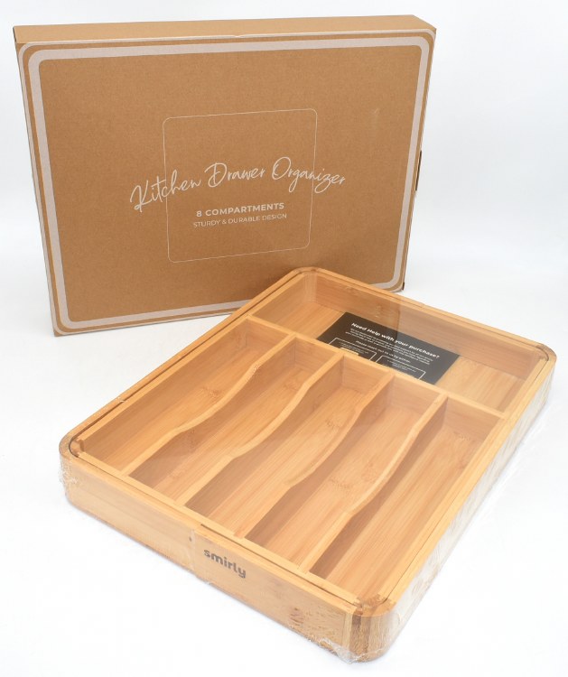BAMBOO CUTLERY TRAY W/EXTRENDER