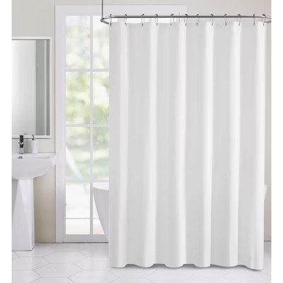 WHITE SHOWER CURTAIN LINER- 10 GAUGE