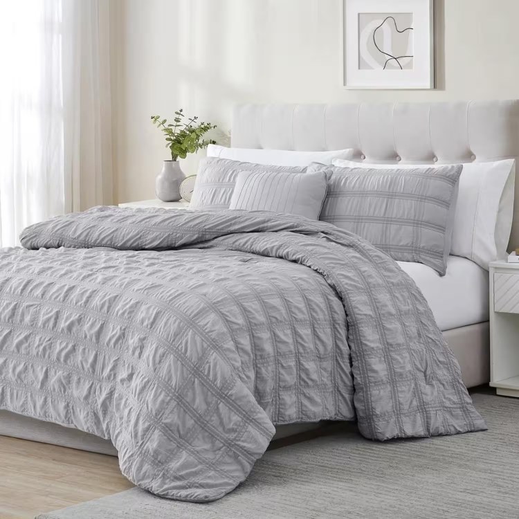 ELIZA COMFORTER SET KING-GREY