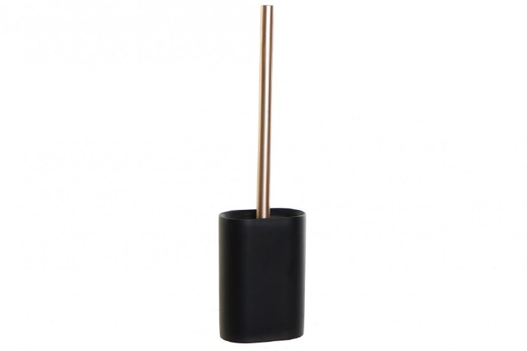 TOILET BRUSH W/BLACK RESIN HOLDER