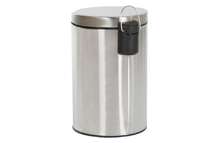 MATTE SILVER WASTE BIN