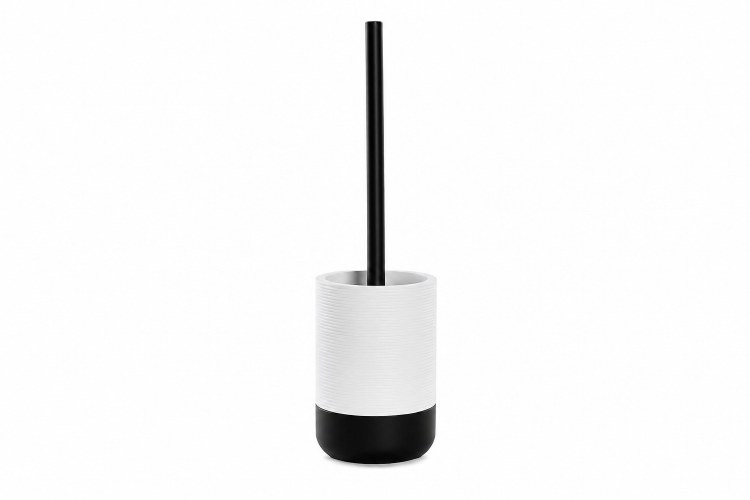 TOILET BRUSH W/WHITE RESIN HOLDER
