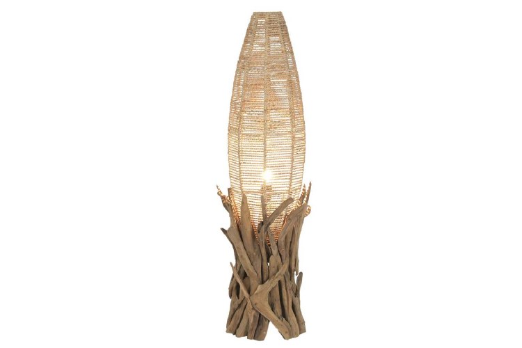 NATURAL TEAK FLOOR LAMP