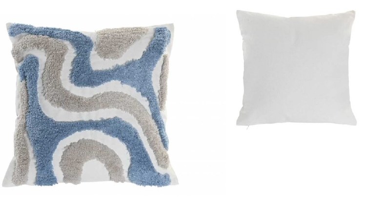 BLUE & GREY SWIRL CUSHION