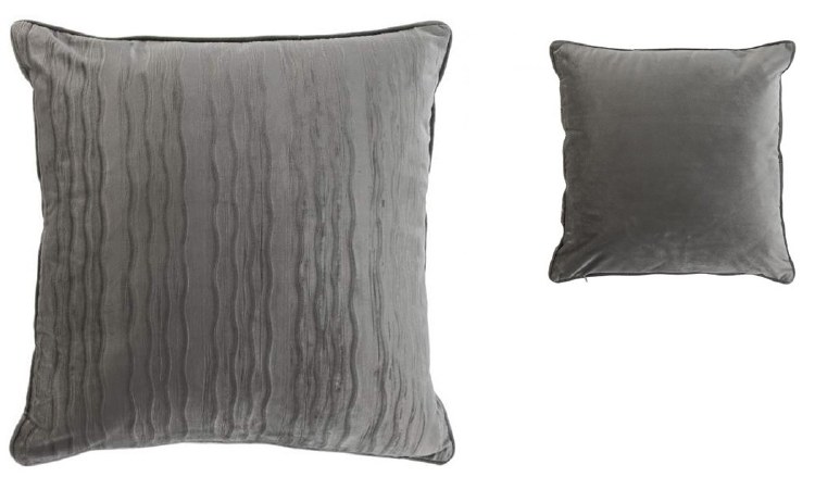 GREY CUSHION W/PIPING
