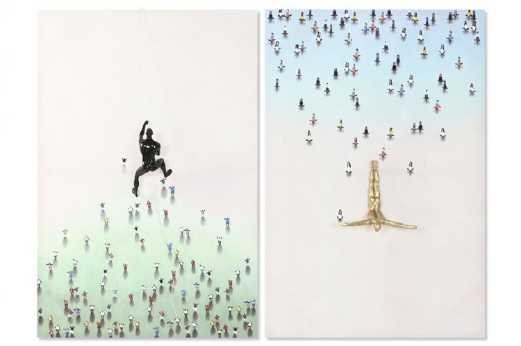 RESIN PEOPLE 3D WALL ART