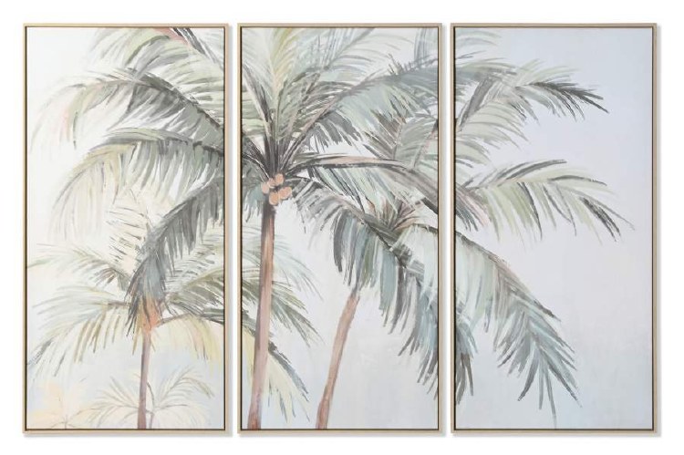 CANVAS PALMS WALL ART-SET OF 3