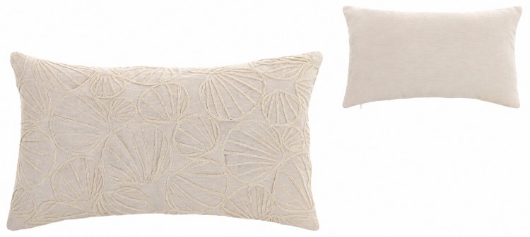 SHELL LUMBAR CUSHION- BEIGE