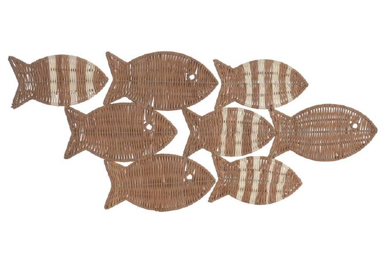 FISHES WALL DECOR  IN RATTAN