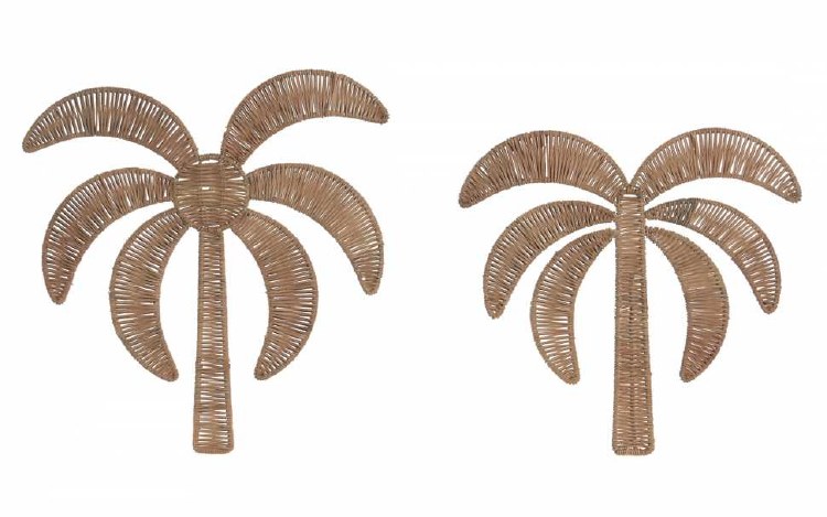 PALMS WALL DECOR IN RATTAN