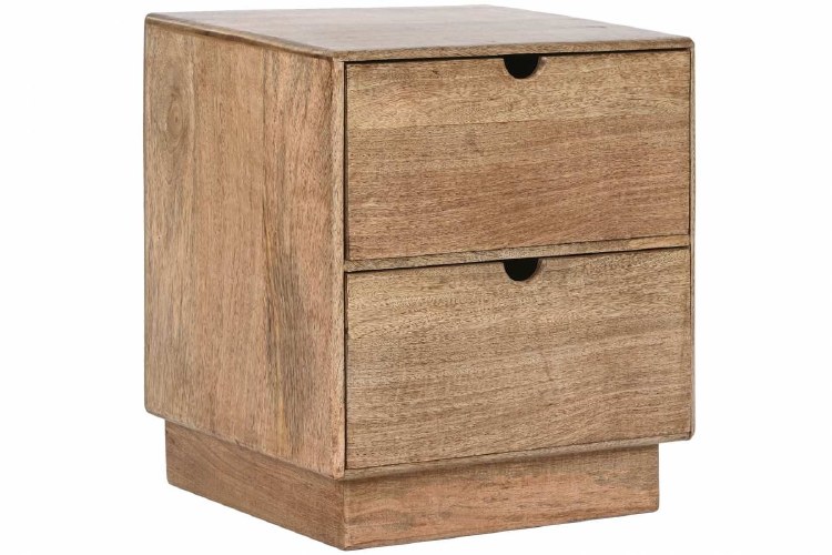 MANGO WOOD NIGHTSTAND 2 DRAWER-NATURAL