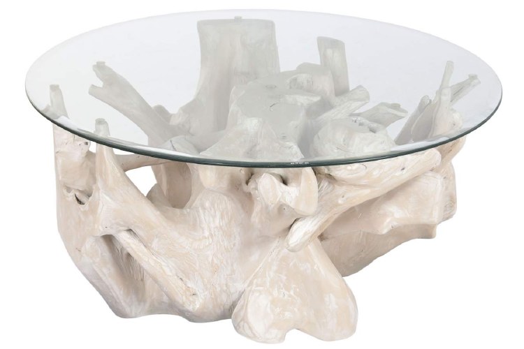 TEAK WHITE ROOT COFFEE TABLE