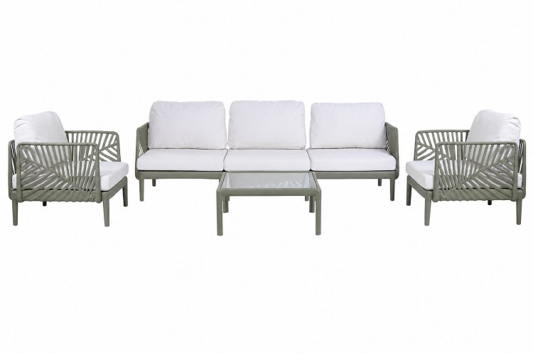 OUT DOOR PVC SOFA SET LEAF-GREEN