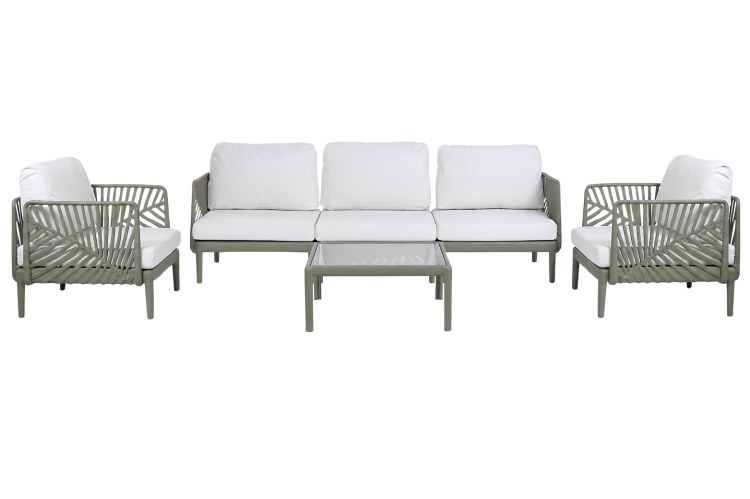 OUT DOOR PVC SOFA SET LEAF-GREEN