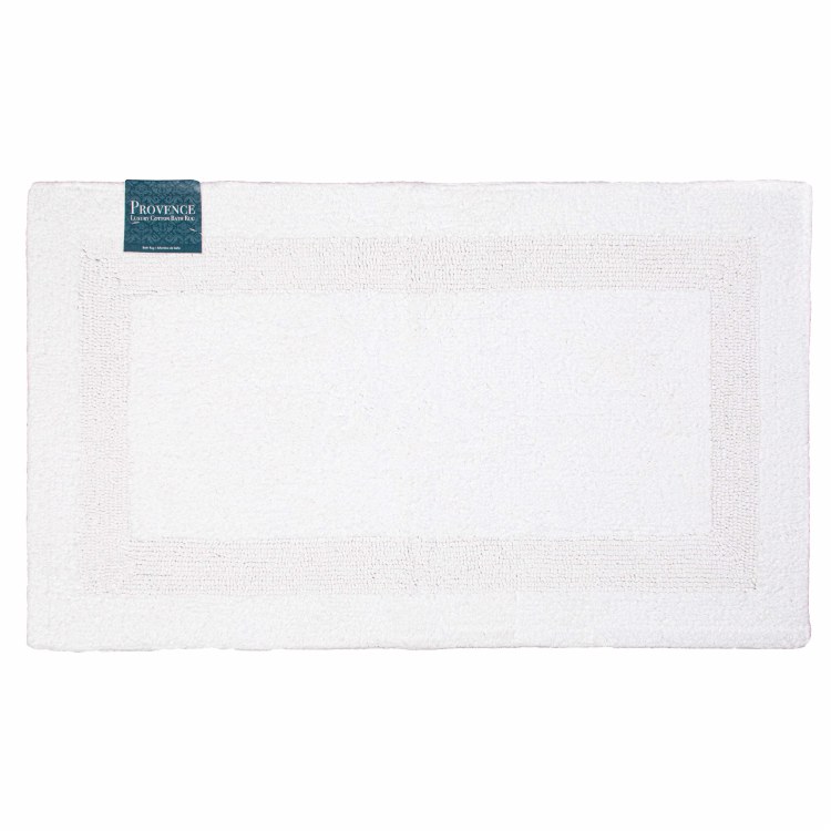 PROVENCE WHITE BATH MAT-MEDIUM