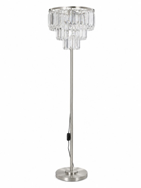 ANYA CHROME & CRYSTAL FLOOR LAMP