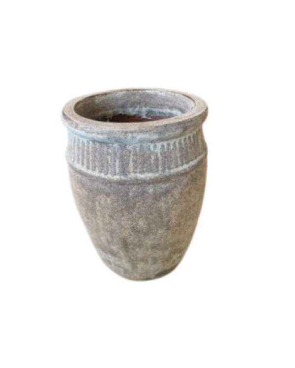 BUDAPESTE BROWN GLAZED PLANTER-SMALL