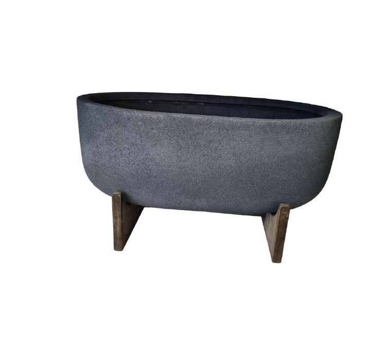 POLYSTONE BOAT PLANTER-SMALL