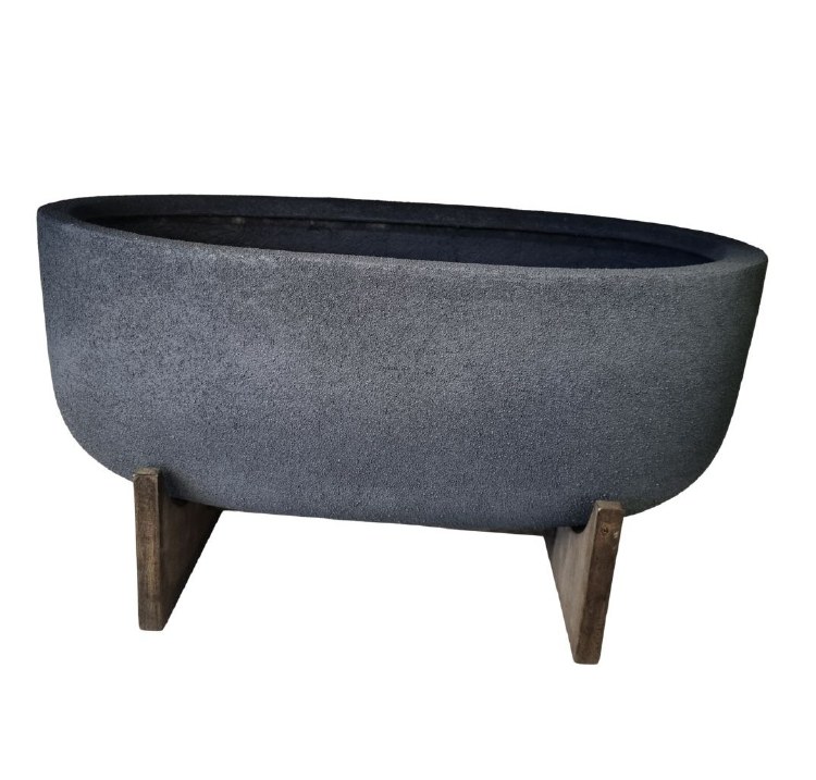 POLYSTONE BOAT PLANTER-MEDIUM