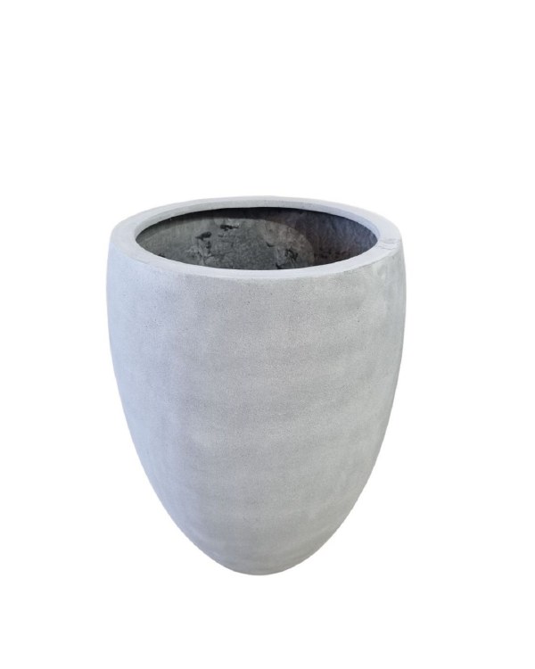 POLYSTONE GREY VASE-SMALL
