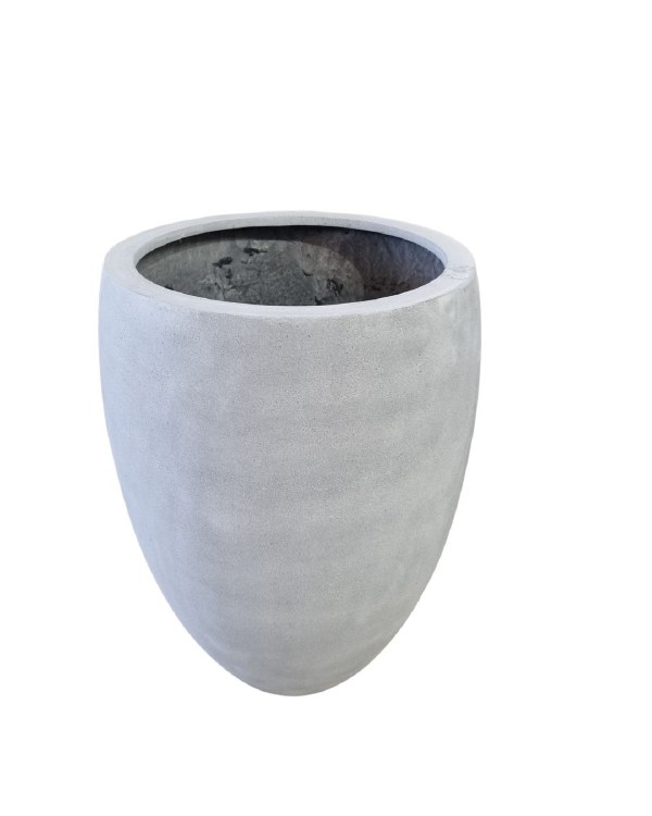 POLYSTONE GREY VASE-MEDIUM