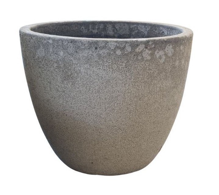 EGG GREY GLAZED PLANTER-XX LARGE