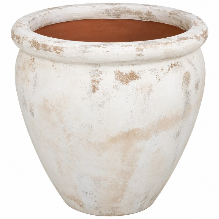 WHITE WASHED PLANTER-LARGE