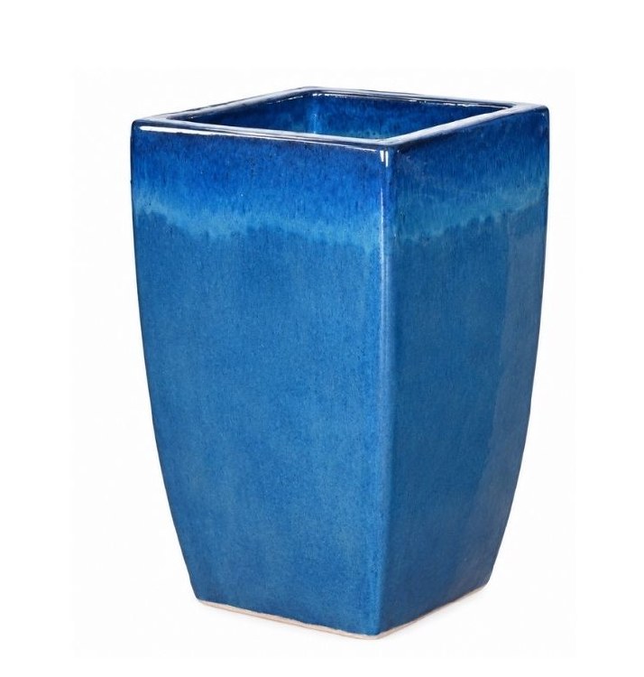 BLUE SQUARE PLANTER-LARGE